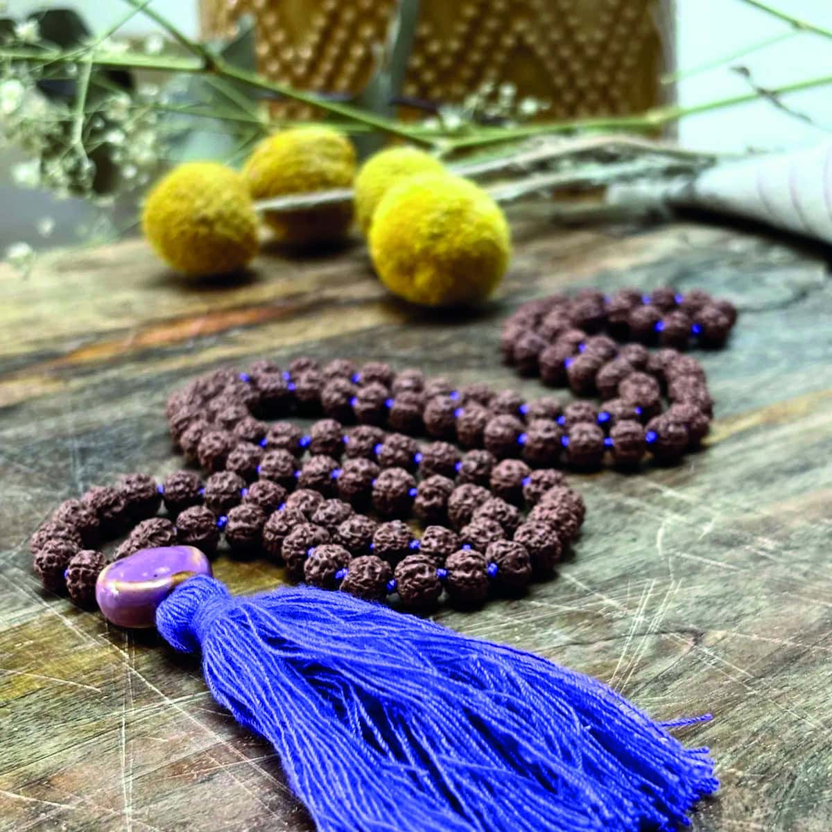 Crown Chakra - Rudraksha Mala Necklace