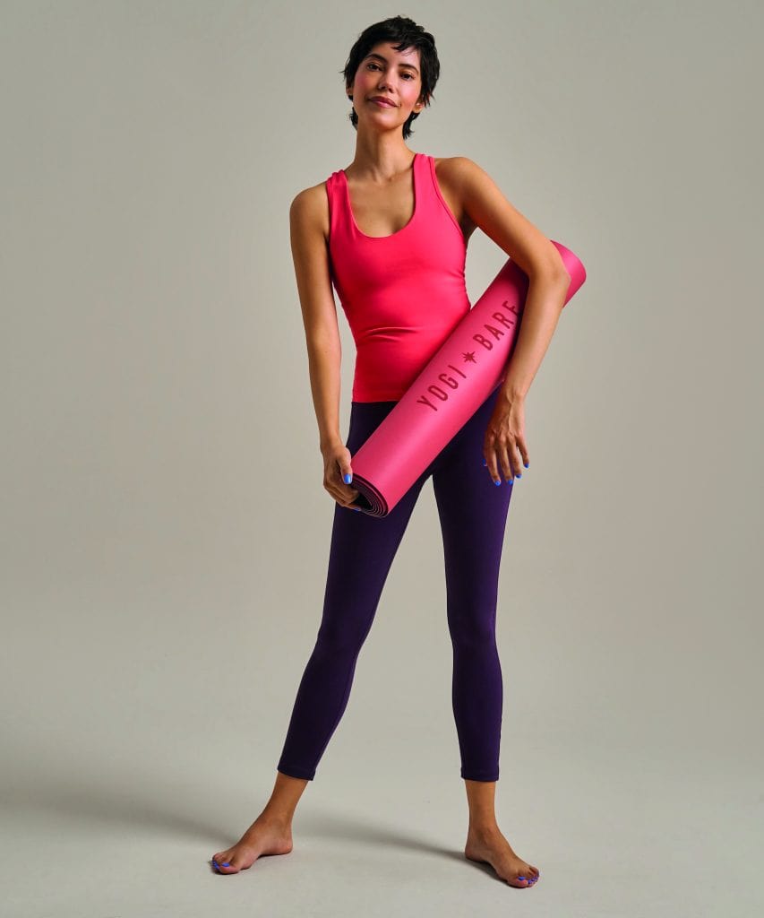 The BAM X Yogi Bare Christmas Gift Set £150. It comprises Ultimate Balm Leggings & Enduro Vest from BAM, and Evergrip Yoga & Pilates Mat from Yo