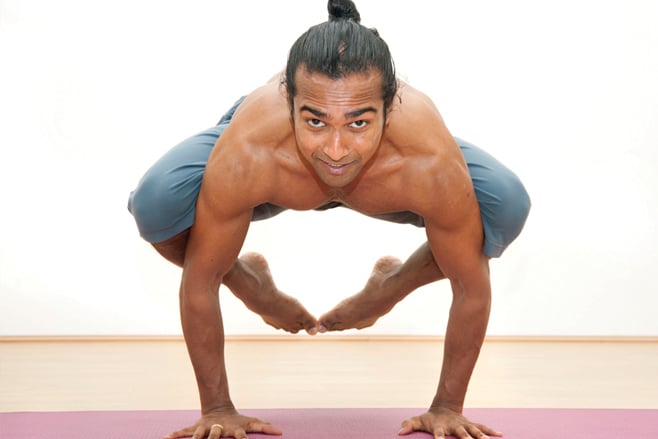 Crow Pose for strong arms and perfect balance