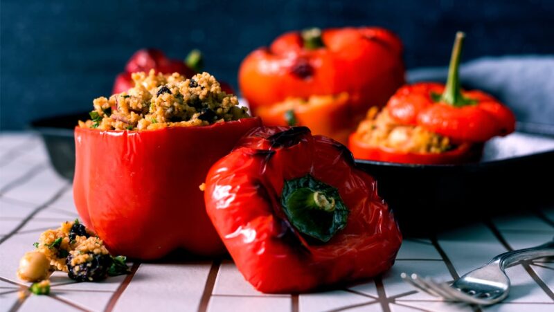 Couscous-stuffed peppers