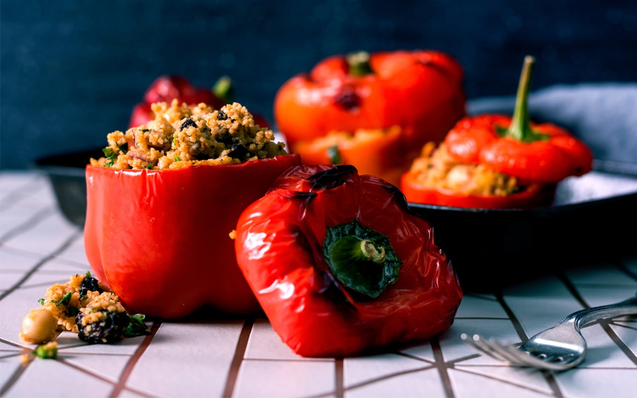 Couscous-stuffed peppers