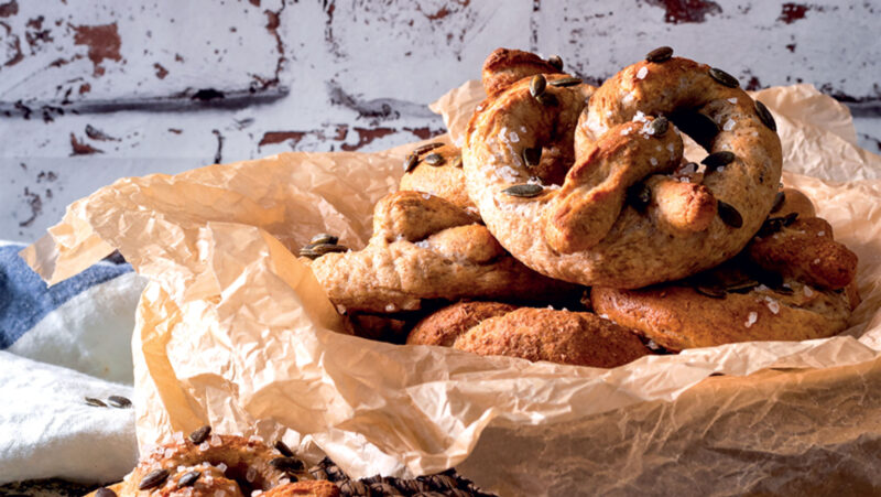 Wholemeal and Pumpkin Seed Pretzels