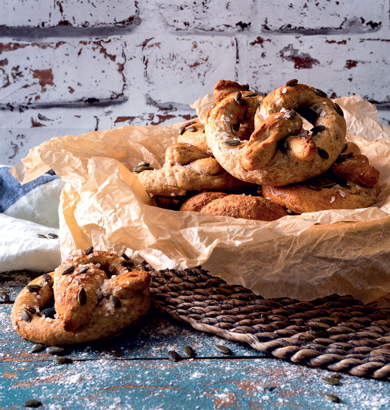 Wholemeal and Pumpkin Seed Pretzels