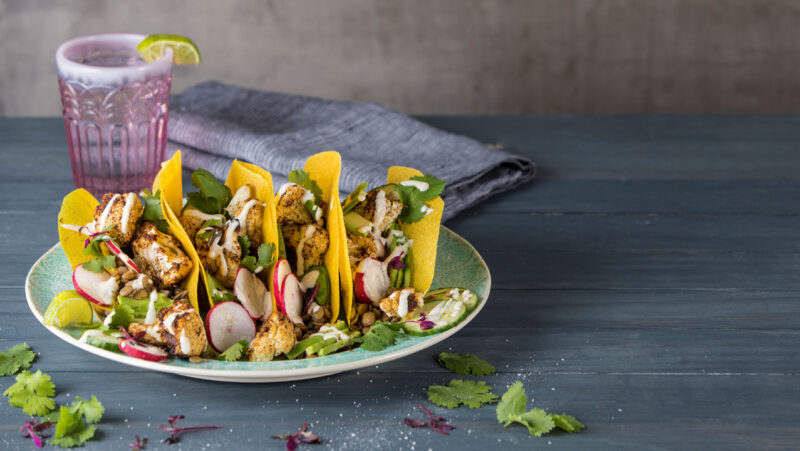 Roasted Cauliflower & Lentil Tacos