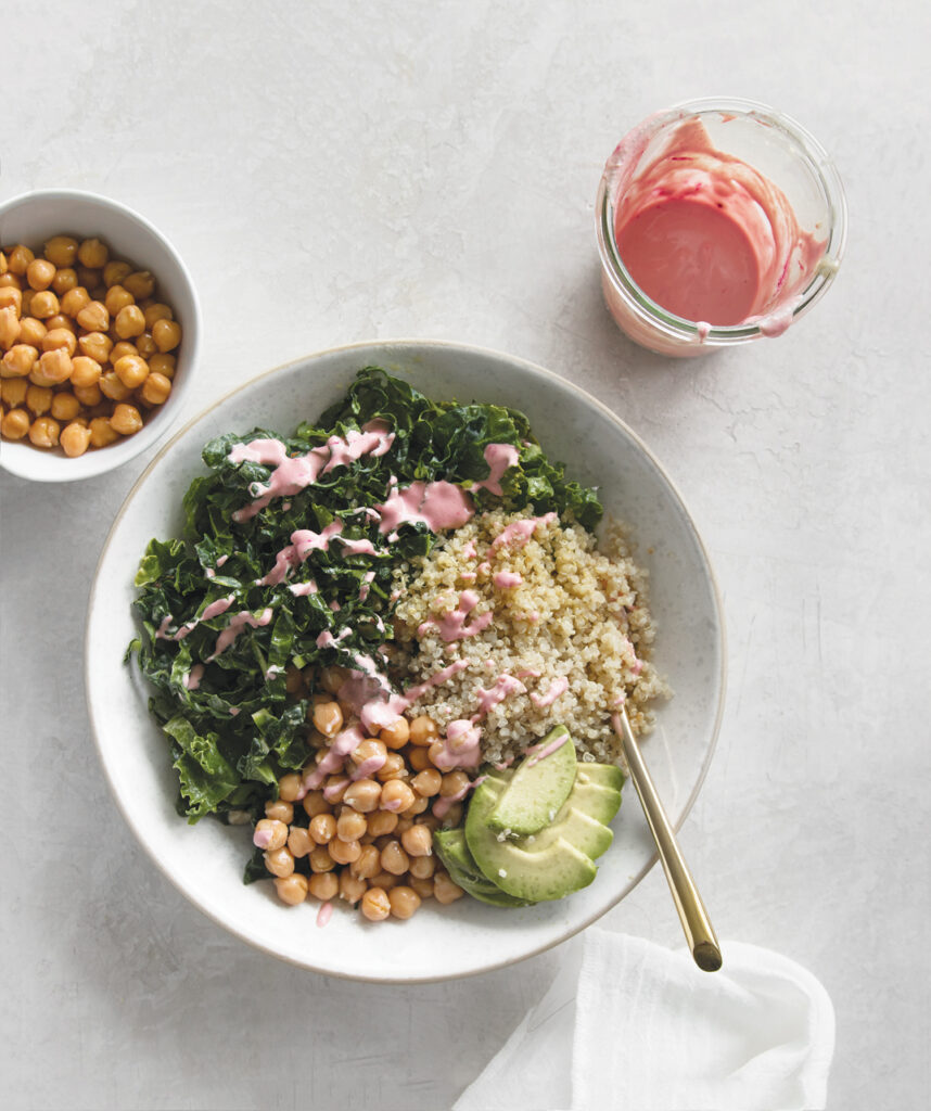 Quinoa Buddha Bowl with BeetTahini Dressing Om Yoga Magazine