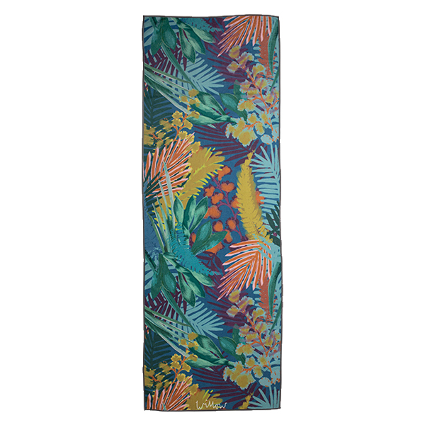 Kew Tropics Indigo Yoga Towel Topper