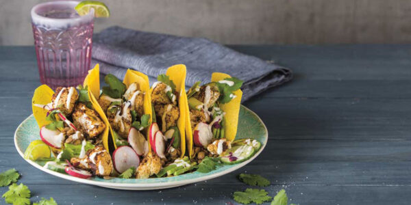 Roasted cauliflower and lentil tacos