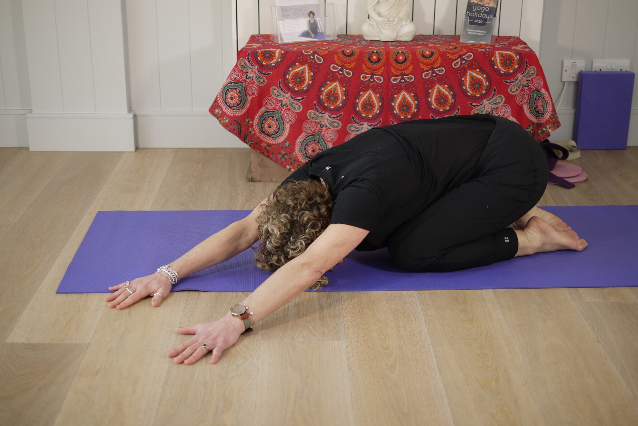 Lateral Stretch From Extended Child Pose