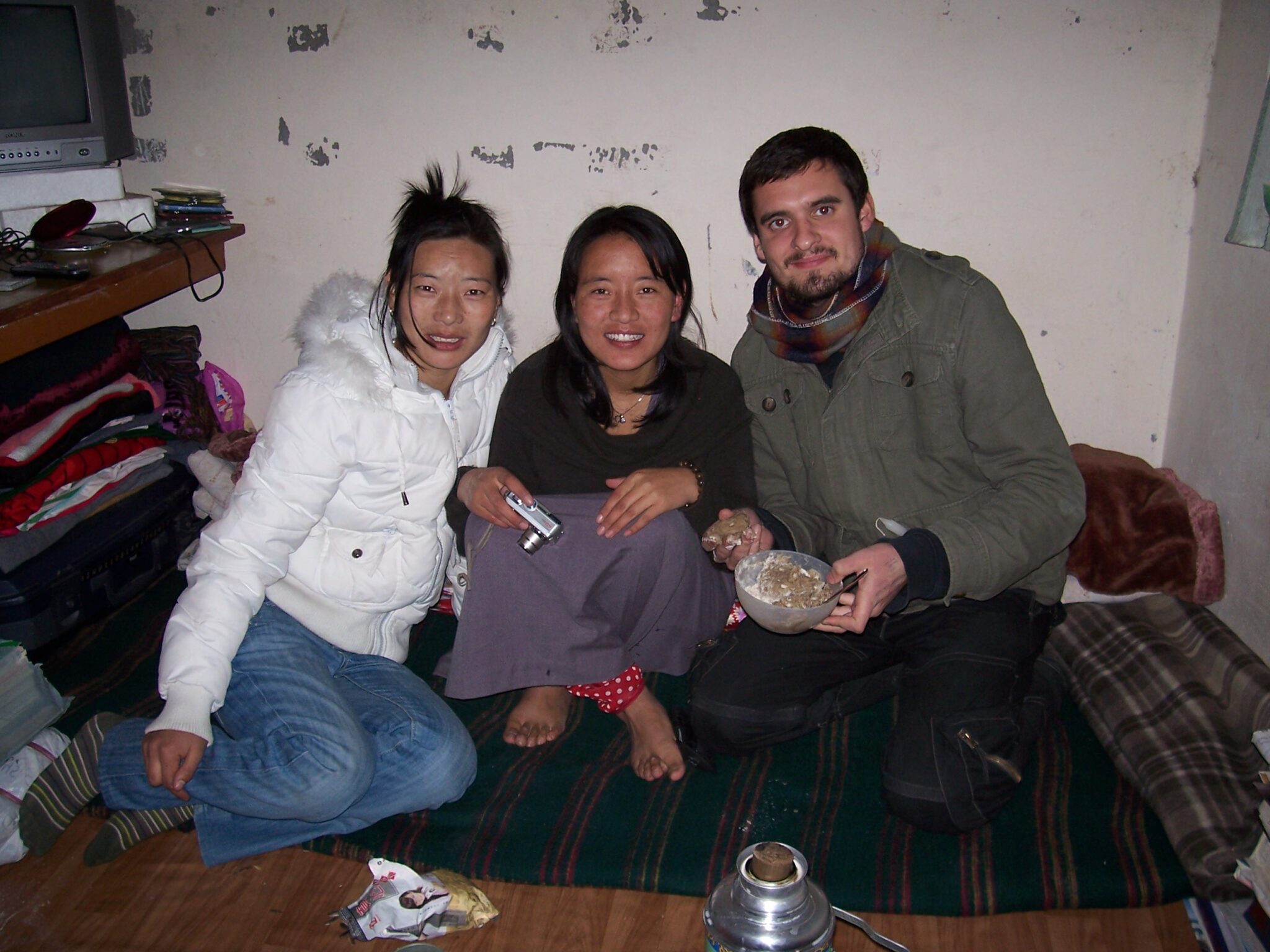 James Burford with his Tibetan English students