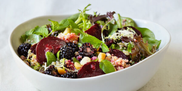 Roasted Beet Salad with blackberry Vinaigrette