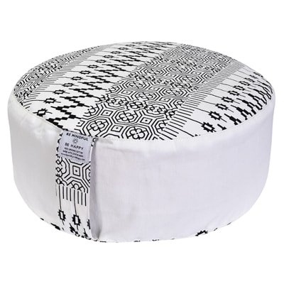 Be Mindful Be Happy Organic Cotton Eco-friendly Meditation Yoga Zafu Cushion Pouffe - Light (2)