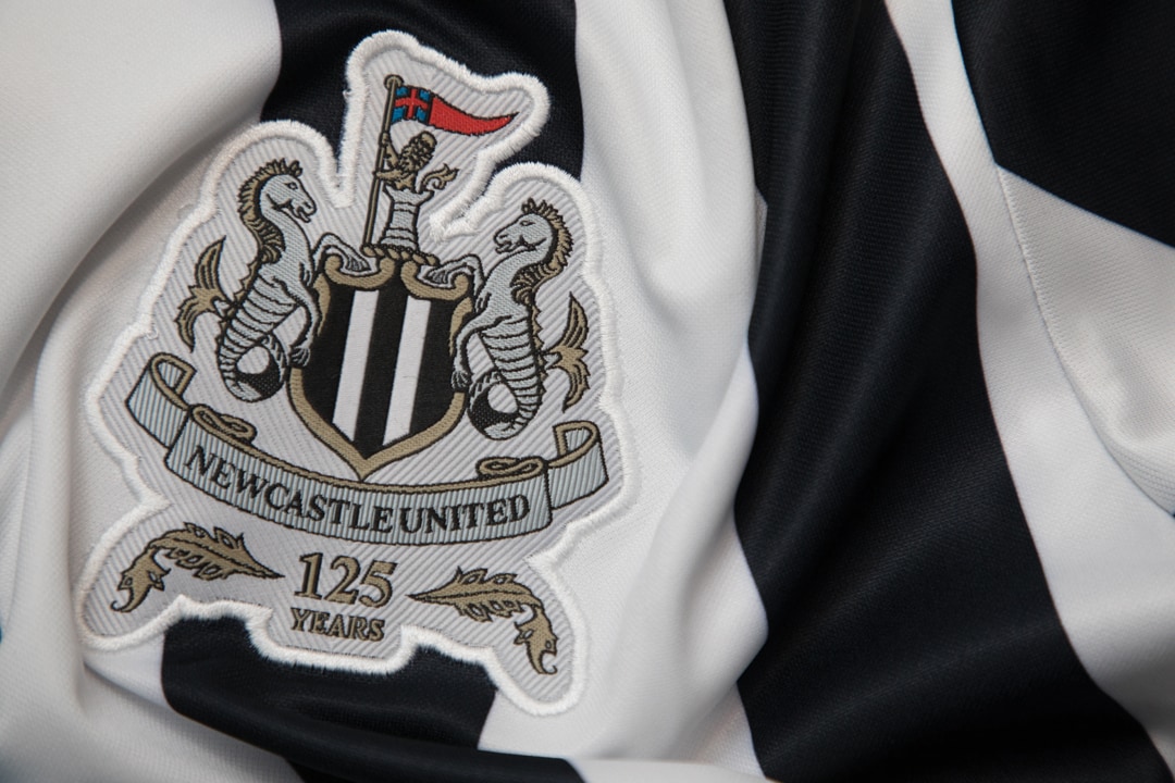 BANGKOK, THAILAND -OCTOBER 18: The Logo of Newcastle United  football club on an official jersey on October 18,2017