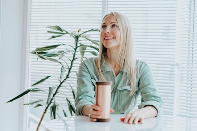 Conscious Spaces founder_Tara Williams with Waveguard Qi Shield