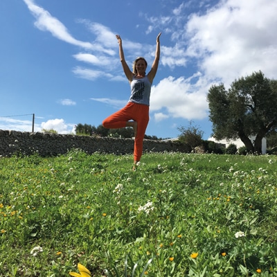 Yoga outdoors in nature