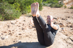 boat pose with Stephen Marks