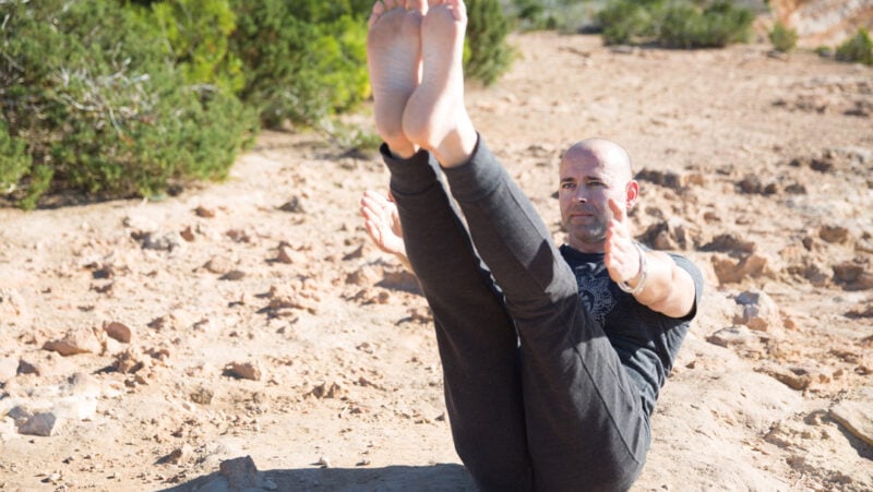 boat pose with Stephen Marks