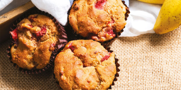 Strawberry Bakewell Muffins