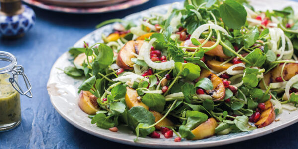 Watercress, Pickled Peach And Fennel Salad