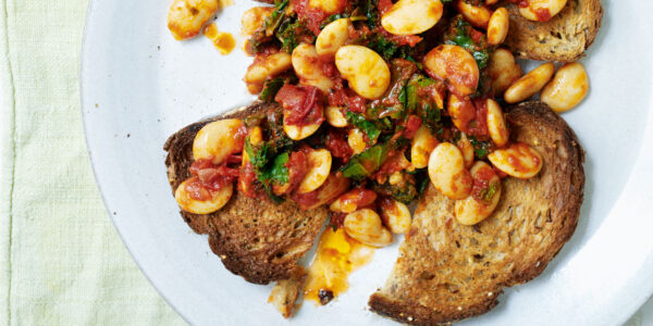 Smoky Beans & Greens On Toast