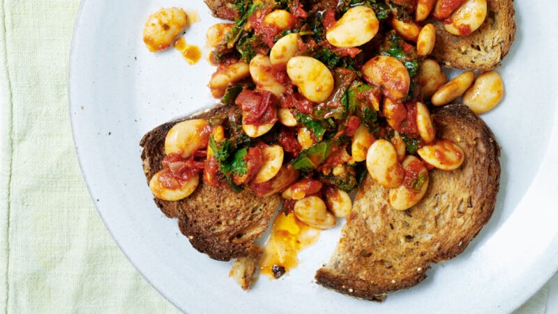 Smoky Beans & Greens On Toast