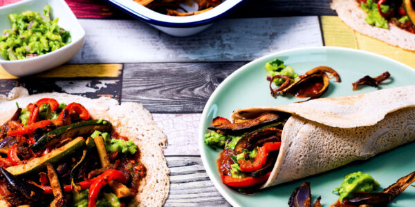 Vegetable Fajitas with Buckwheat Wraps