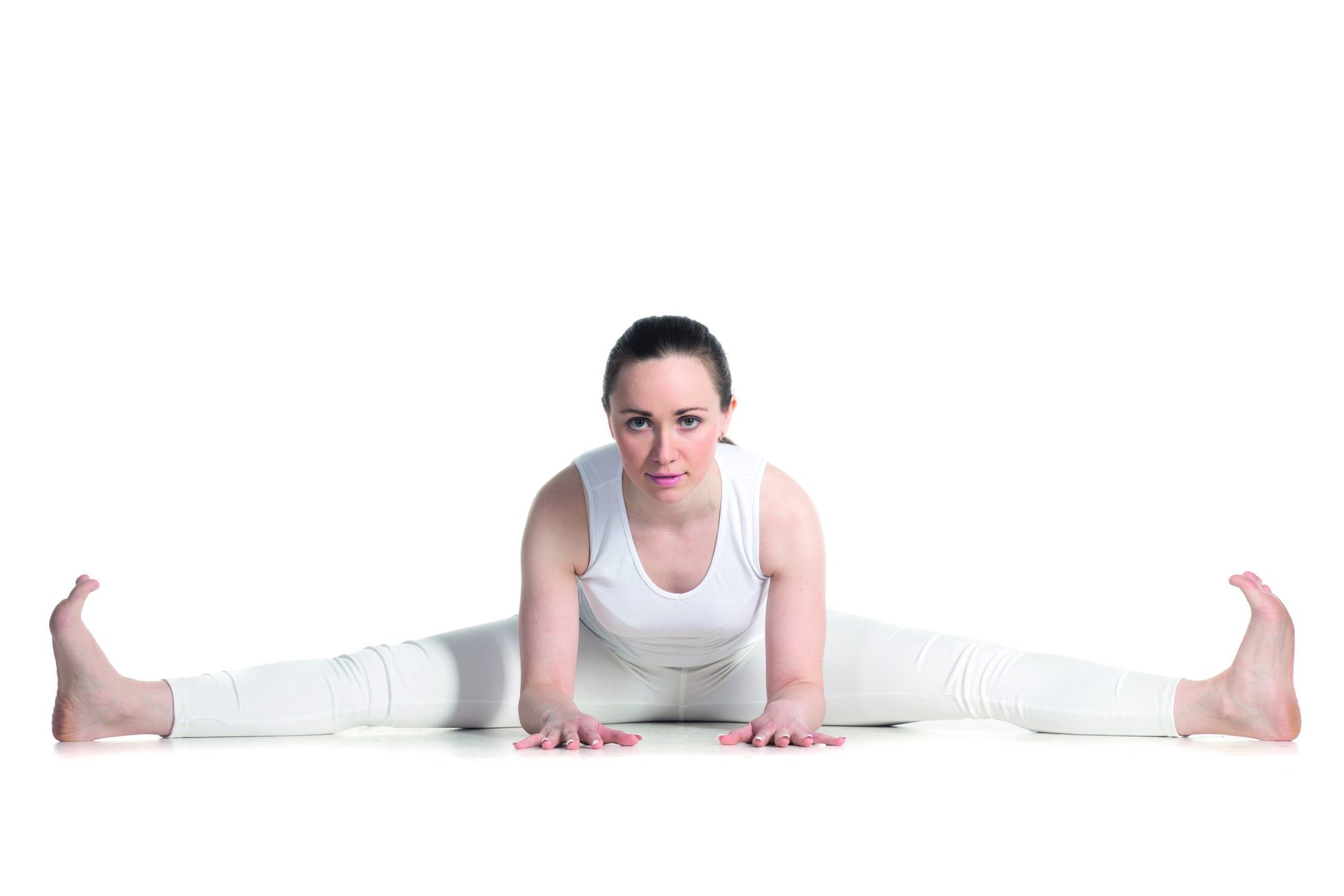 Wide-Angle Seated Forward Bend pose Yin Yang Yoga