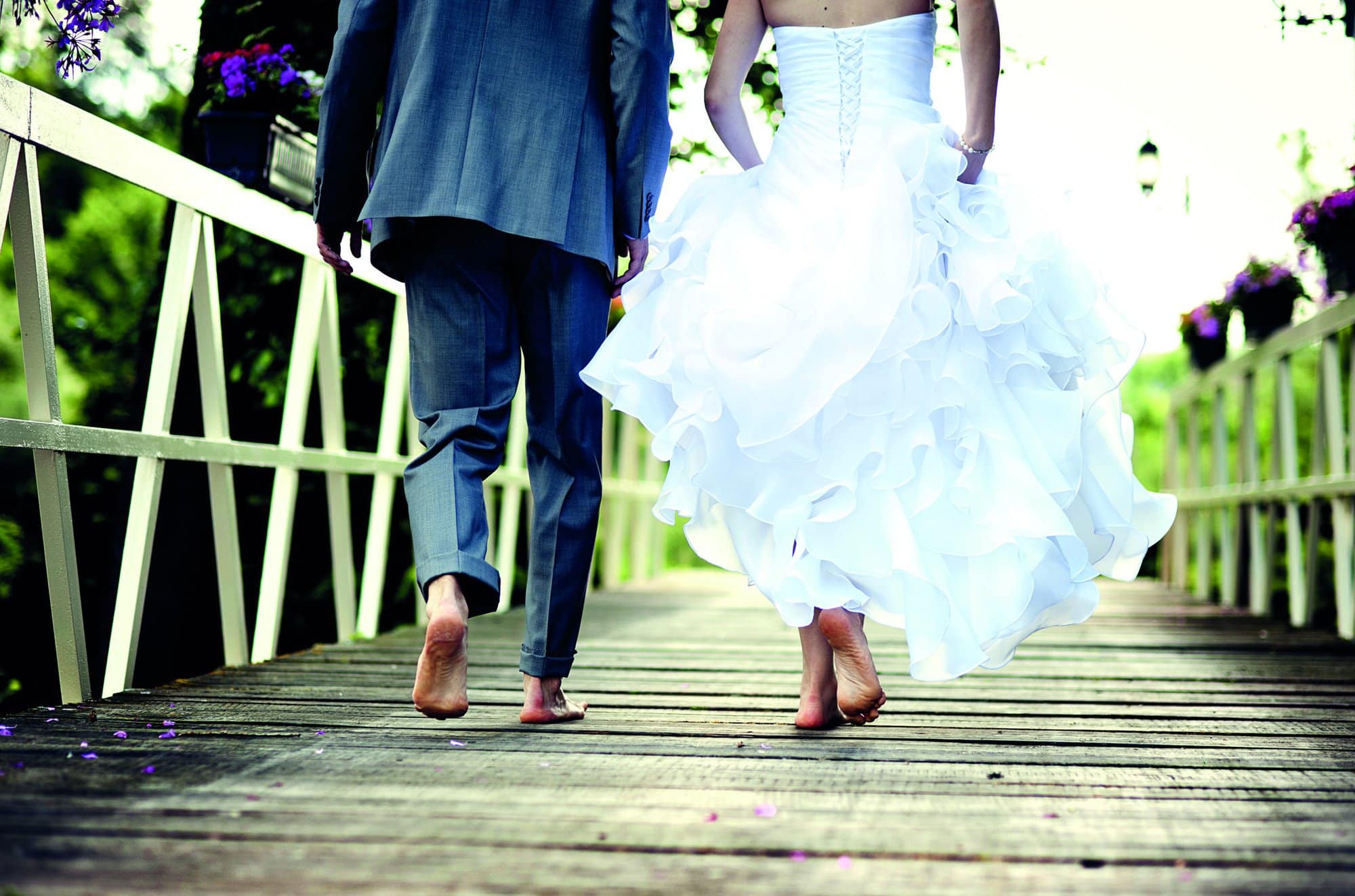 Beautiful wedding couple is enjoying wedding