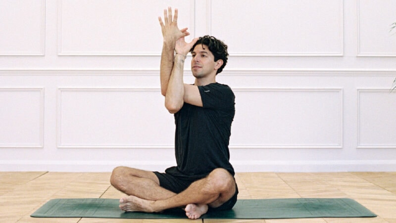 Sukhasana Garudasana Arms