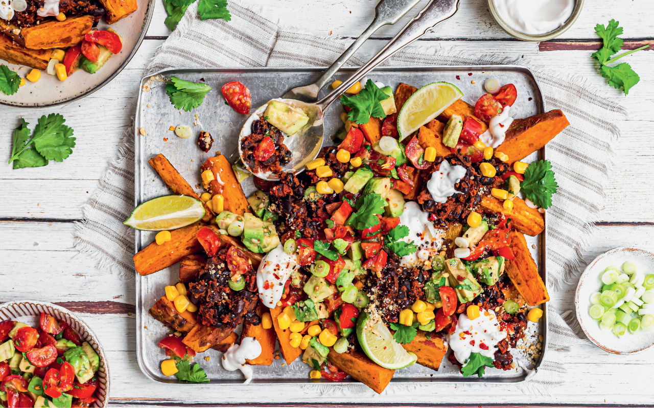 Loaded Sweet Potato Wedges