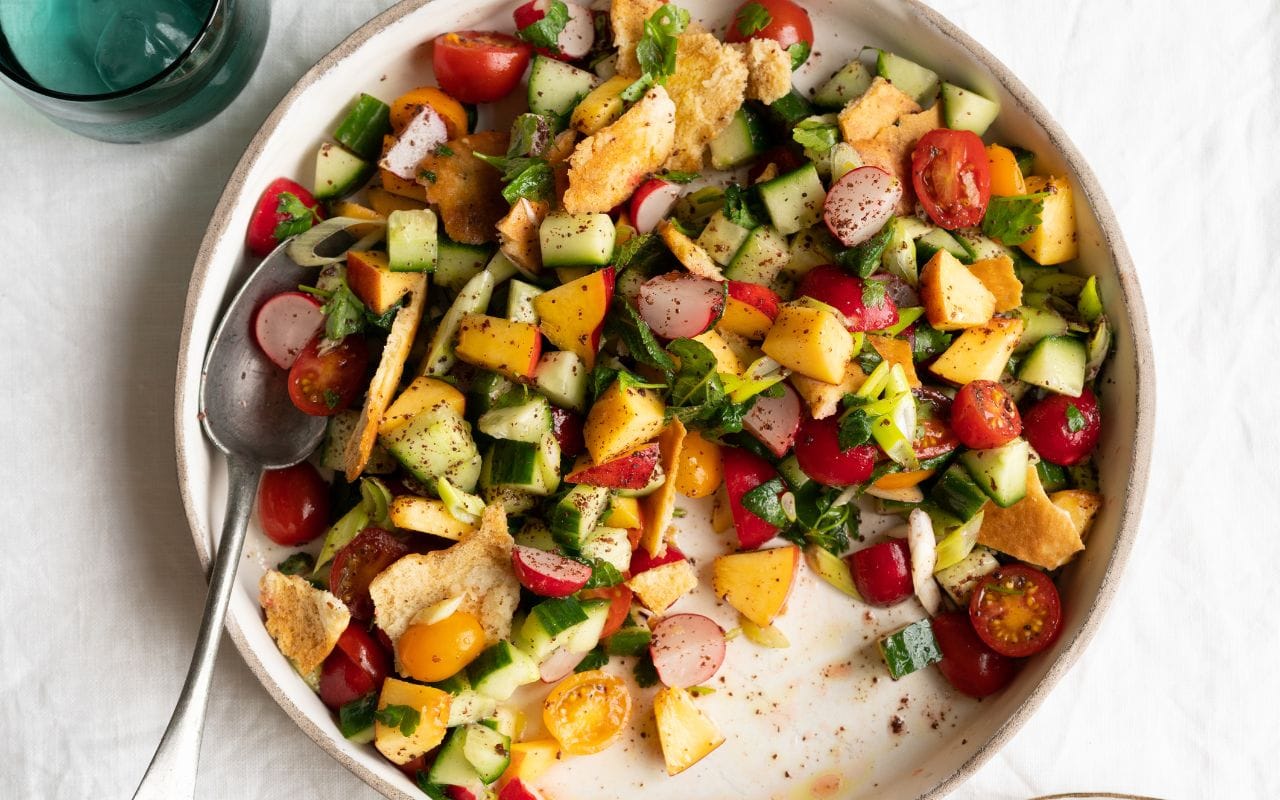 British Tomato & Nectarine Fattoush