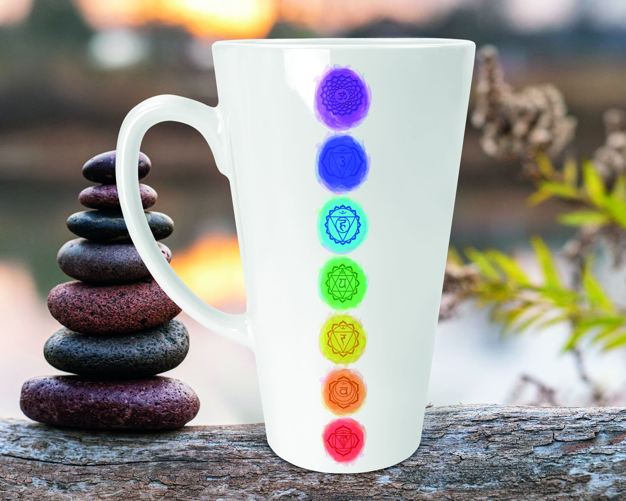 The Seven Chakras 17oz Skinny Latte Mug