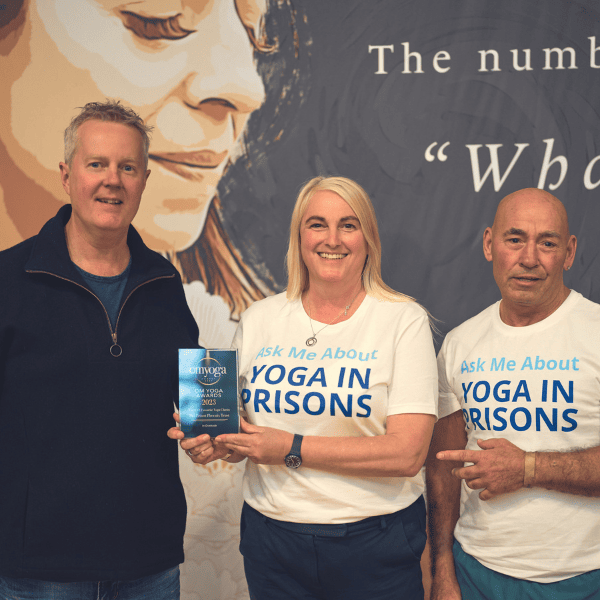 PPT director Selina Sasse with Paul, a former prisoner introduced to yoga by the charity