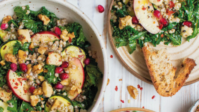 Kale, Jazz Apple & Cashew Cheese Salad