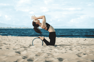 Yoga wheel flexibility