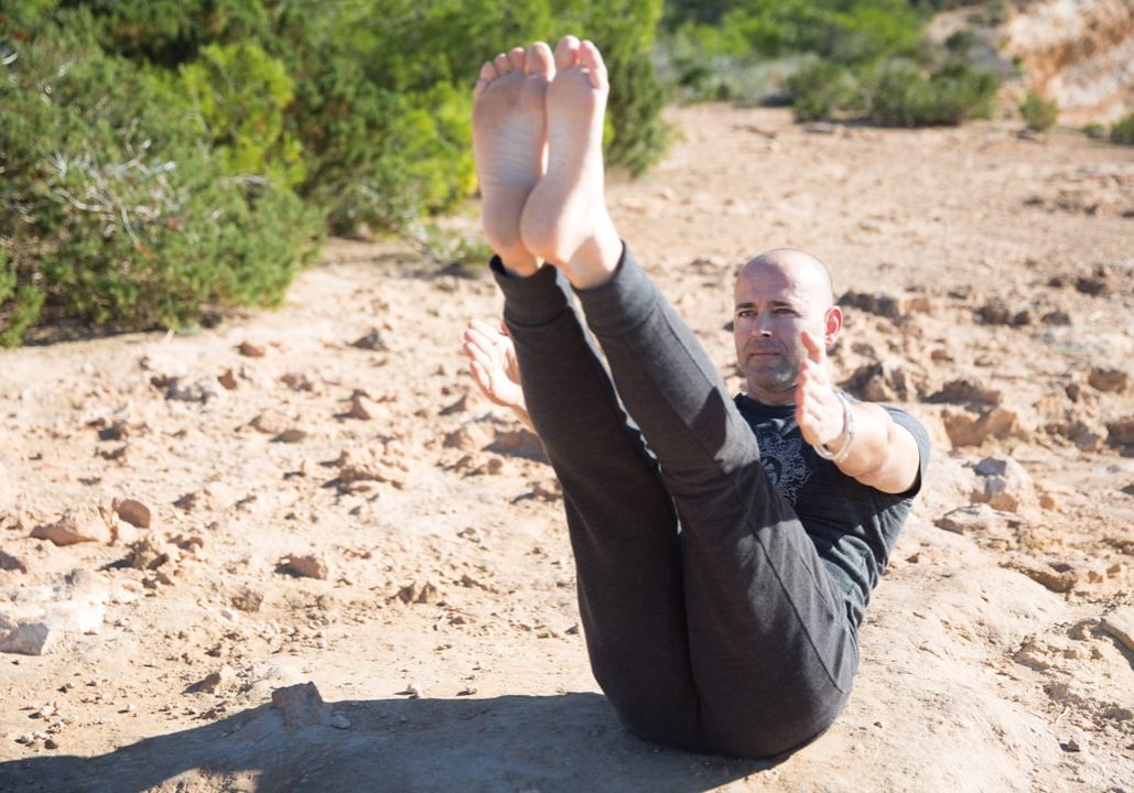 boat pose with Stephen Marks