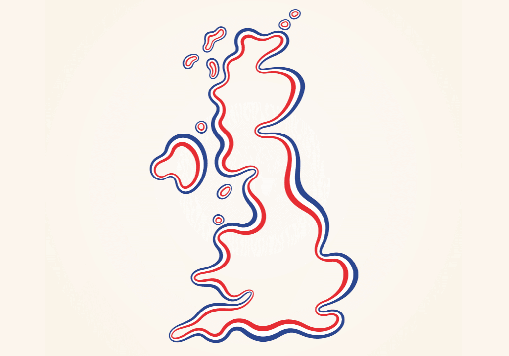 UK Map Pilates over plane rides