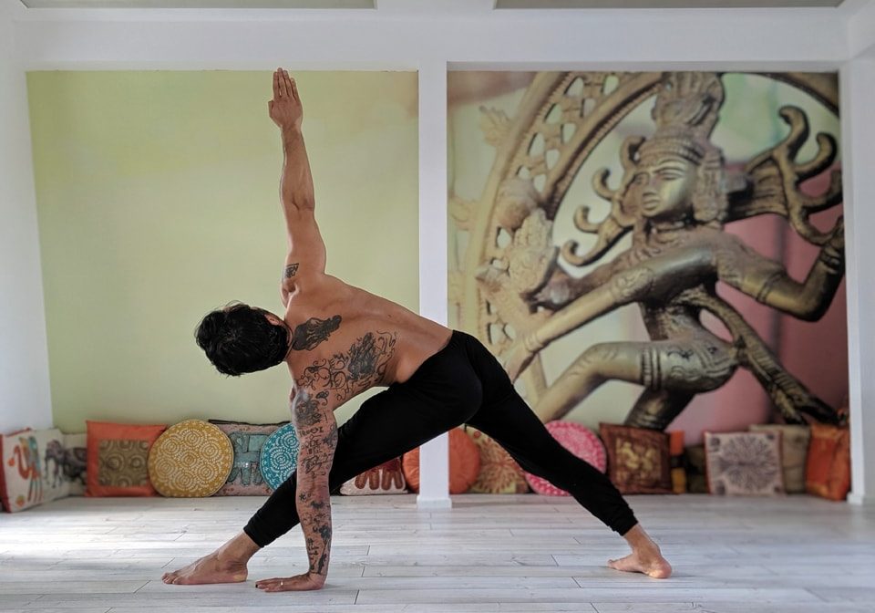 pg 65 man on the mat TRIANGLE POSE