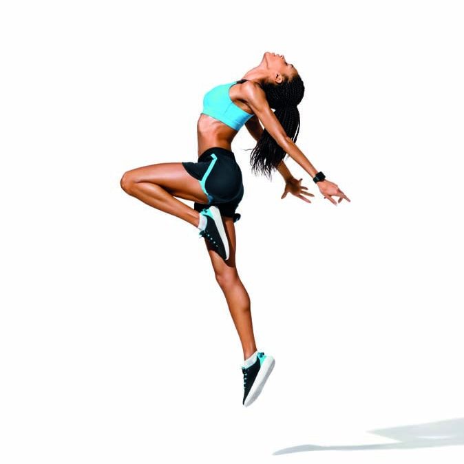 Sporty,Girl,Jumping,Up,In,Silhouette.,Photo,Of,African,American anxiety relief, yoga